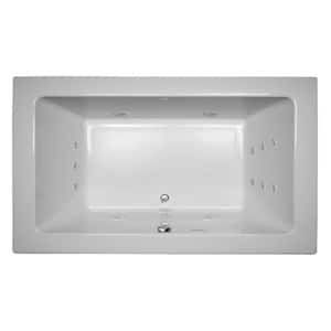 SIA 66 in. x 36 in. Acrylic Right-Hand Drain Rectangular Drop-In Whirlpool Bathtub in White