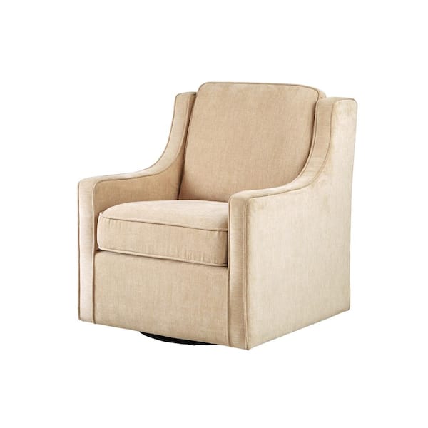 Lois Cream Chenille Swivel Chair
