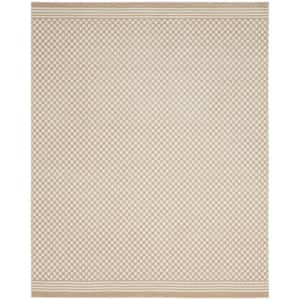 Casual Beige 8 ft. x 10 ft. Checker Contemporary Area Rug