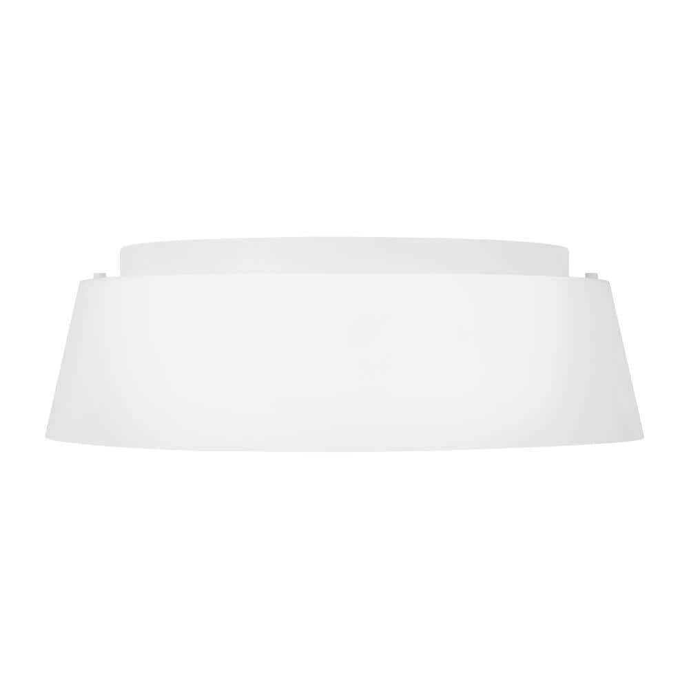 Matte White Silk Screen 3-Light Modern Flush Mount