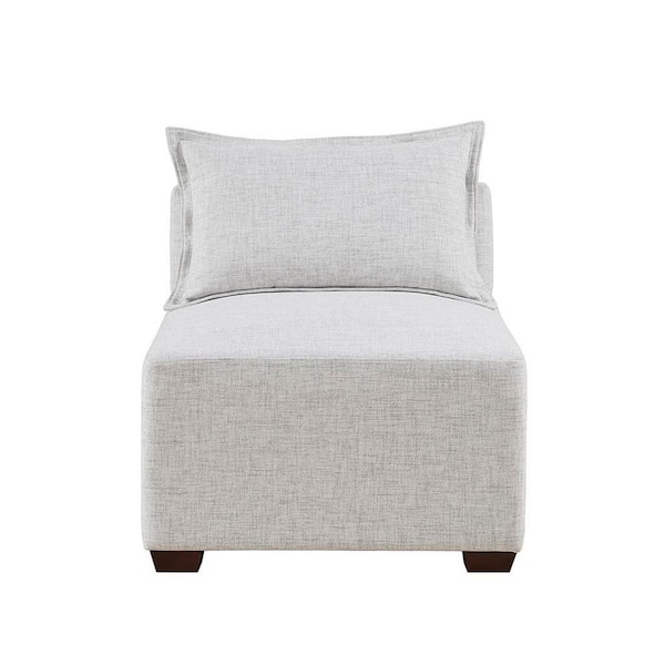 INK+IVY Molly 34 in. Fabric Sectional Sofa in Silver Grey