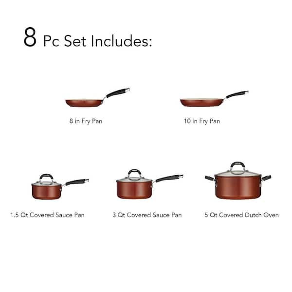 Sold at Auction: Calphalon Copper 6-Qt Stock Pot & 1.5-Qt Saucepan