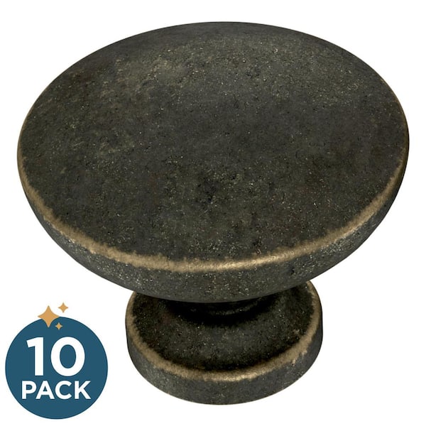 10-Pack Fulton 1-3/16 in. (30 mm) Traditional Warm Chestnut Round Cabinet Knobs