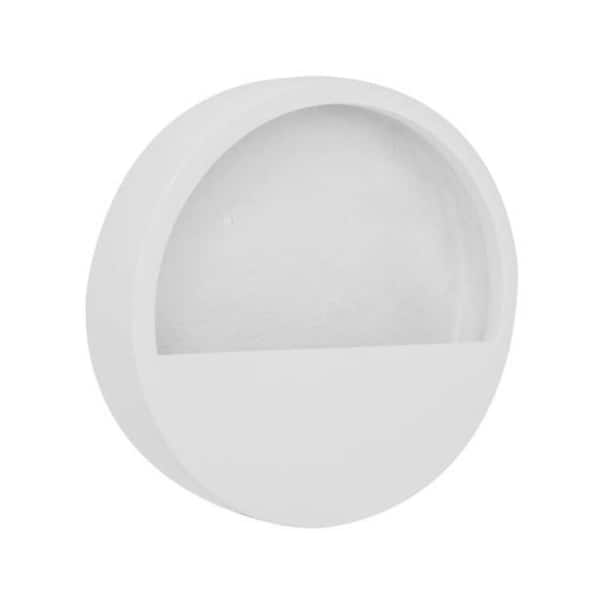 PotteryPots 11.81 in. W Extra Small Matte White Fiberstone Indoor Outdoor Modern Wally Hanging Planter