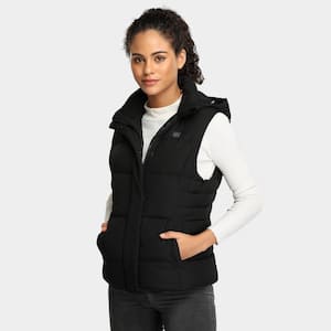 Women's Black 7.2-Volt Lithium-Ion Heated Down Vest with 90% Down Insulation and One 5.2 Ah Battery Pack