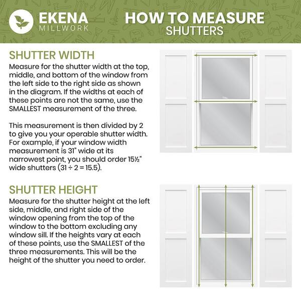 Ekena Millwork EnduraCore Kyoto Modern Style 18-in W x 40-in H