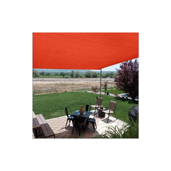 BOEN Sunshade Sail Canopy 13 ft. x 10 ft. Red Rectangle Awning UV