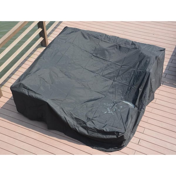 DIRECT WICKER 90.5 in. L x 90.5 in. W Plus Large Square Patio Dining and Sofa Set Cover