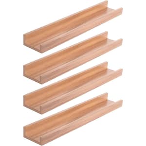 KG Jacobean 4 in. W x 23 in. L x 2 in. H Elm Wood Wall-Mounted Decorative Wall Shelf (4-Pack)