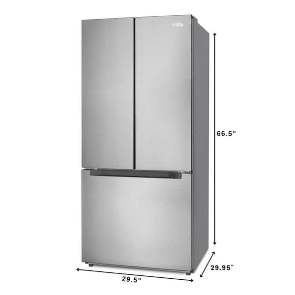 Koolmore 30 in. 18.5 cu. ft. Stainless Steel French Door