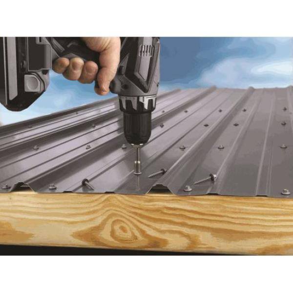 #9 x 1 1/2" Grey Metal Roofing/siding wood screws w/neoprene washer 200 Quan