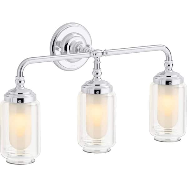 KOHLER Artifacts 3-Light Polished Chrome Wall Sconce