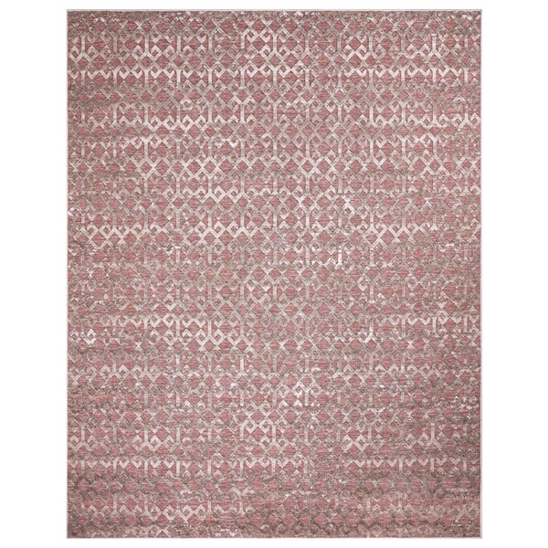 Home Decorators Collection Ikat Rust 5 ft. x 7 ft. Indoor/Outdoor Patio Area Rug