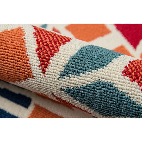 Baja Multi 2 x 5 ft. Mosaic Geometric Easy Care Area Rug