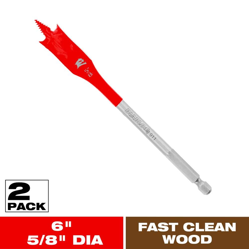 5/8 in. x 6 in. High Speed Steel SPEEDemon Spade Drill Bit (2-Pack) price history on PriceWatchPro