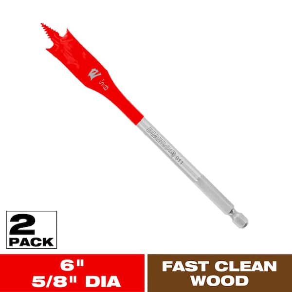 5/8 in. x 6 in. High Speed Steel SPEEDemon Spade Drill Bit (2-Pack)