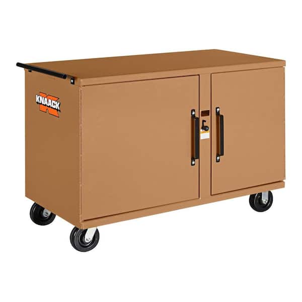 Knaack 54 in. W x 26 in. D Steel Mobile Rolling Workbench with 2,500 lb. Capacity with Lock
