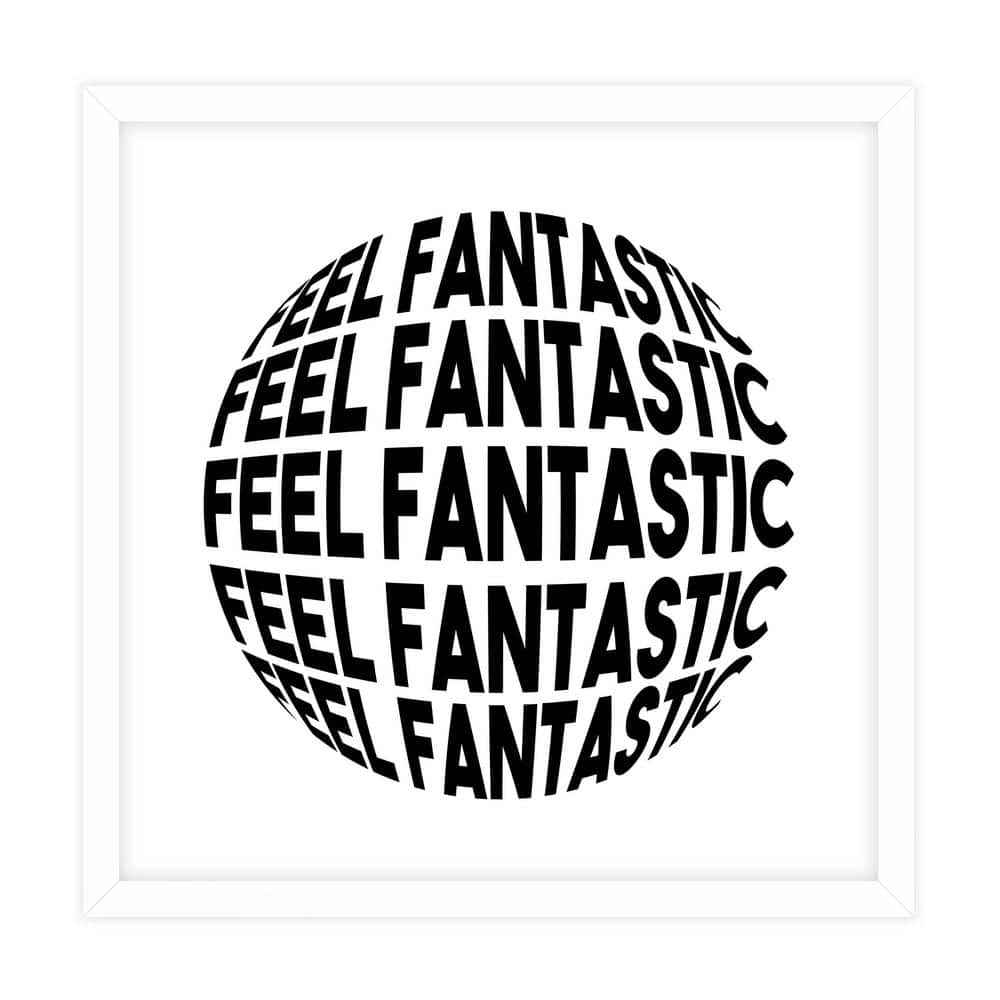 Dimensional Word Art Framed Typography Art Print 18 in. x 18 in.