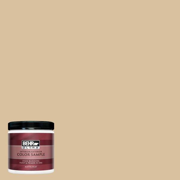 BEHR ULTRA 8 oz. #UL160-7 Pale Wheat Matte Interior/Exterior Paint and Primer in One Sample