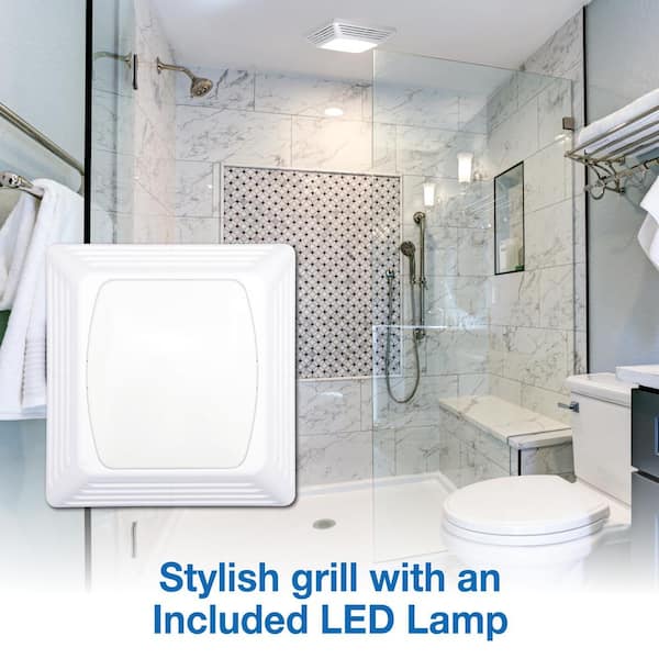 ENERGY STAR Certified Snap-In Installation Quiet 70 CFM Bathroom Exhaust Fan with LED light ENERGY STAR Certified Snap-In Installation Quiet 70 CFM Bathroom Exhaust Fan with LED light