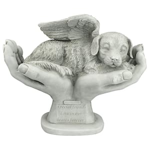 12.5 in. H In God's Hands Dog Memorial Statue