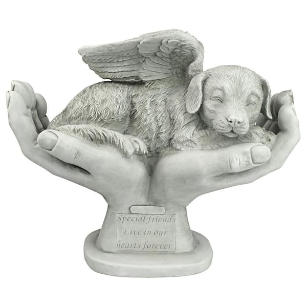 Design Toscano 12.5 in. H In God's Hands Dog Memorial Statue