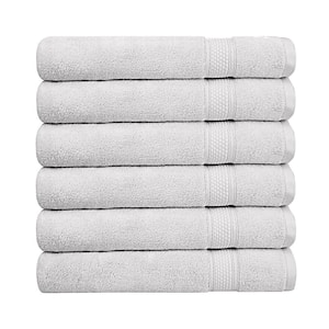 A1HC Hand Towel 500 GSM Duet Technology 100% Cotton Ring Spun Bright White 16 in. x 28 in. Quick Dry (Set of 6)