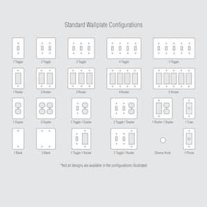 Tiered 2 Gang 1-Toggle and 1-Duplex Metal Wall Plate - Satin Nickel