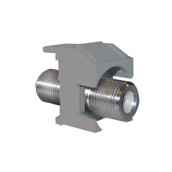 Legrand adorne Nickel Recessed F-Connector Keystone Insert, Magnesium (1-Pack)
