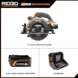 18V SubCompact Brushless Cordless 6-1/2 in. Circular Saw Kit with 4.0 Ah MAX Output Battery and Charger