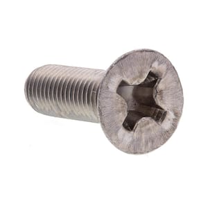 5/16 in.-24 x 1 in. Grade 18-8 Stainless Steel Phillips Drive Flat Head Machine Screws (10-Pack)