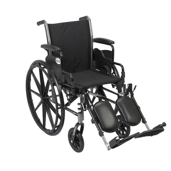 Drive Medical Cruiser III Wheelchair with Removable Flip Back Arms, Desk Arms and Elevating Legrests