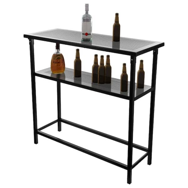 Trademark Global University of Miami Smoke 2-Shelf Green Bar with Case