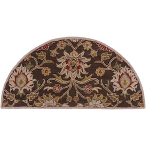 Cambrai Brown 2 ft. x 4 ft. Hearth Indoor Area Rug