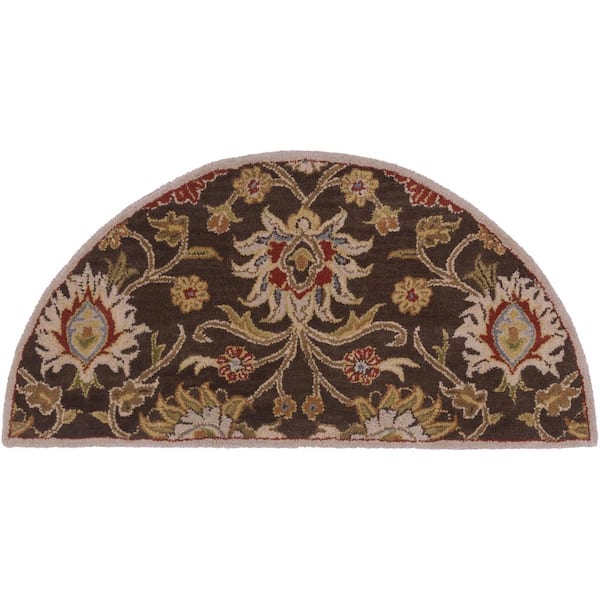 Livabliss Cambrai Brown 2 ft. x 4 ft. Hearth Indoor Area Rug