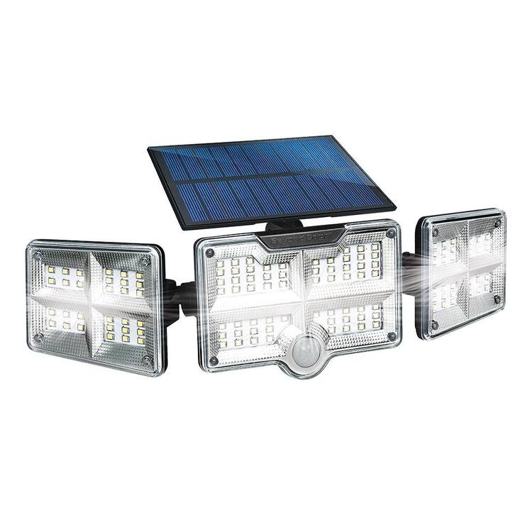 BEYOND BRIGHT Black Motion Sensing Outdoor Integrated LED Solar Flood