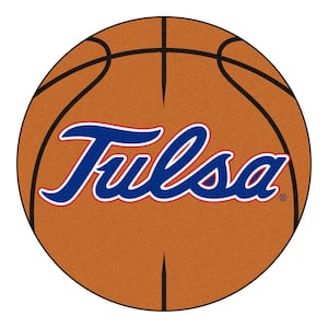 NCAA University of Tulsa Orange 2 ft. x 2 ft. Round Area Rug