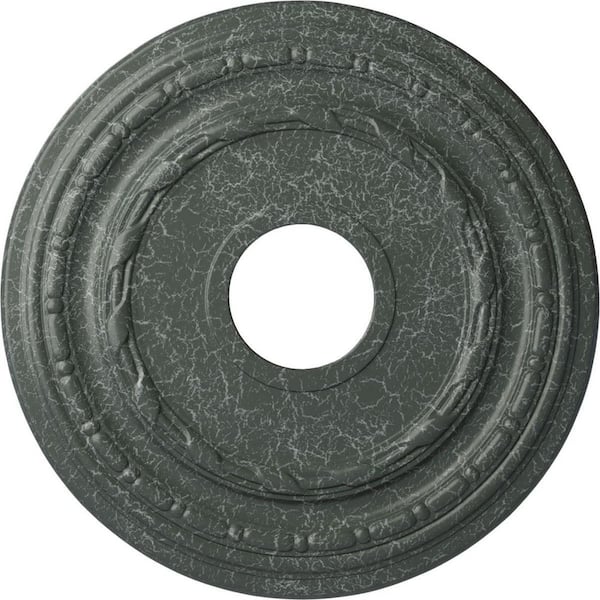 Ekena Millwork 1" x 15-3/8" x 15-3/8" Polyurethane Dublin Ceiling Medallion, Athenian Green Crackle