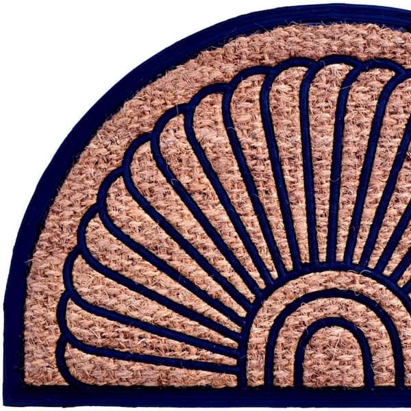 Multi-Colored 30 in. x 18 in. Rubber Non-Slip Indoor/Outdoor Door Mat