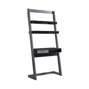 Kurtis 34 in. Rectangular Black with Shelf 1-Drawer Ladder Desk
