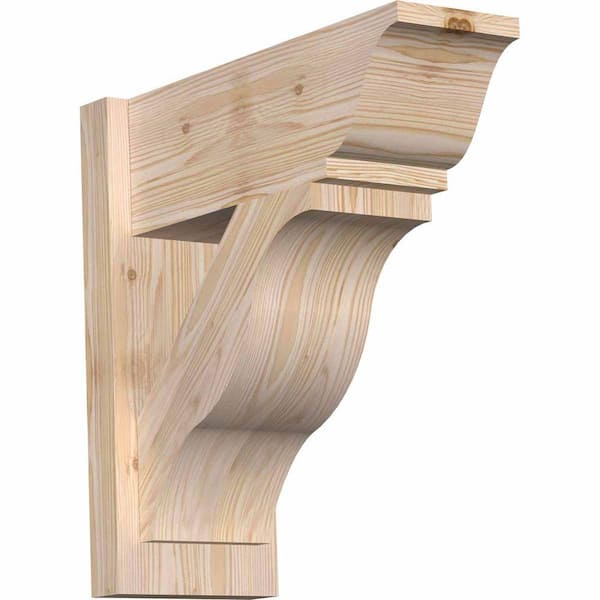 Ekena Millwork 8 in. x 20 in. x 20 in. Douglas Fir Fuston Traditional Smooth Outlooker