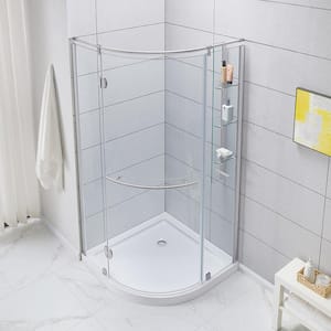 Glamour 36 in. x 36 in. Single Threshold Shower Base in White