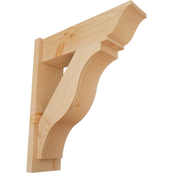 Ekena Millwork 8 in. x 28 in. x 24 in. Fuston Traditional Smooth Douglas Fir Outlooker