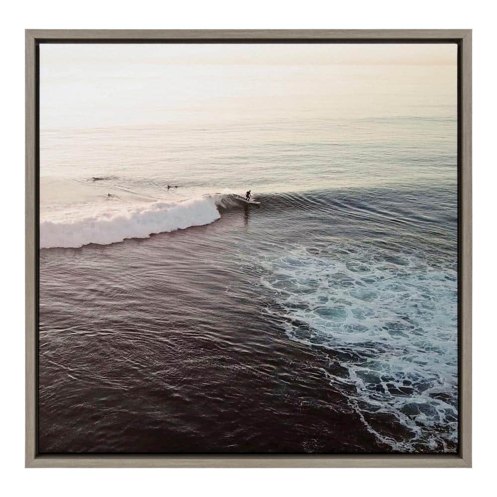 La Jolla Beach Scene Framed Canvas Wall Art