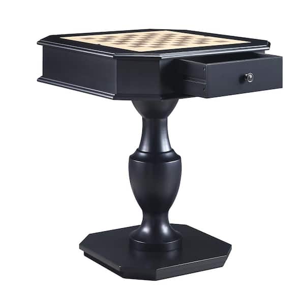 Acme Furniture Galini 28 in. Black Square Wood Game Table