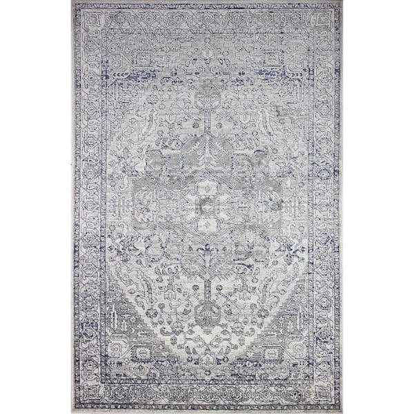 BASHIAN Sevilla Beige 8 ft. x 10 ft. (7'6" x 9'6") Floral Transitional Area Rug