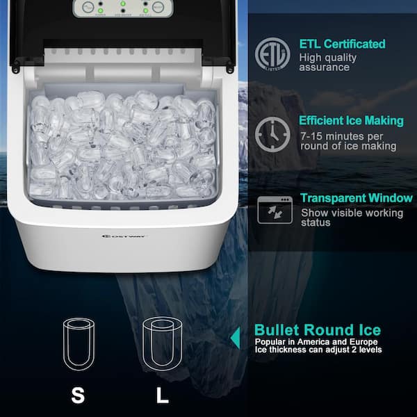 VEVOR 26lb Portable Ice Maker - Self Clean