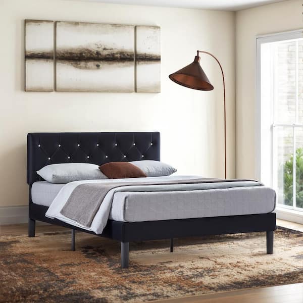 Home depot upholstered bed discount