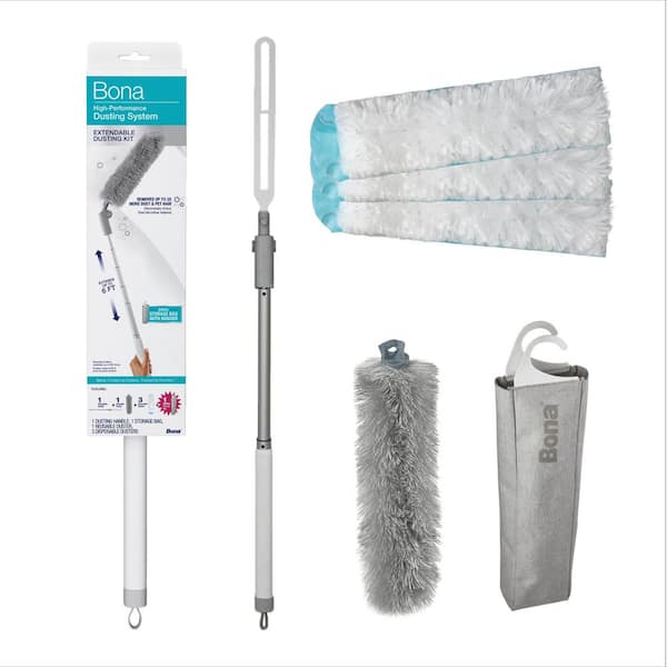 High-Performance Extendable Dusting Kit with 6 ft. Handle, Reusable and Disposable Dusters