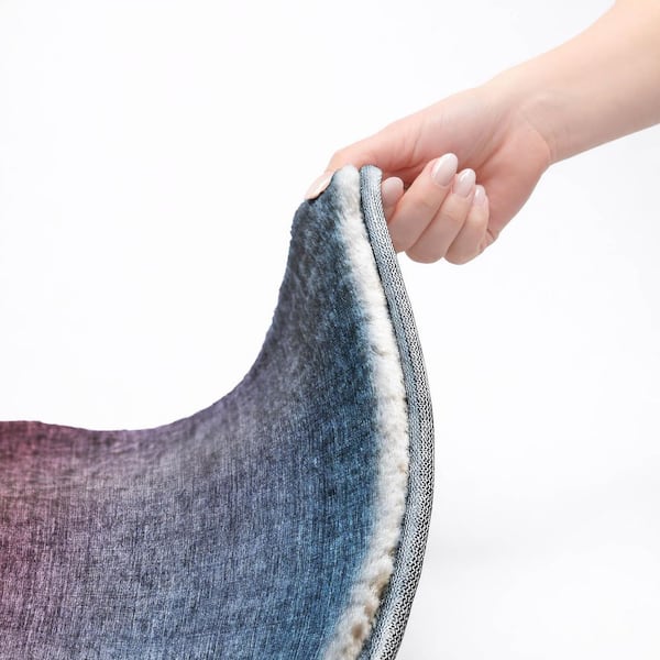 Dream Shag Premium Machine Washable Abstract ADS587 Navy 3 ft. x 4 ft. Area Rug